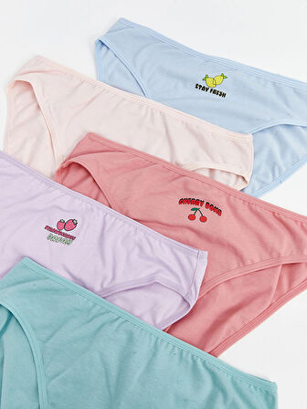 LCW Young Pembe Baskılı Bikini Külot 5'li Paket