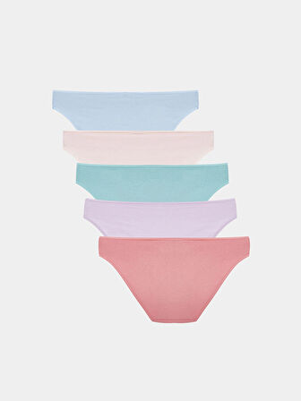 LCW Young Pembe Baskılı Bikini Külot 5'li Paket