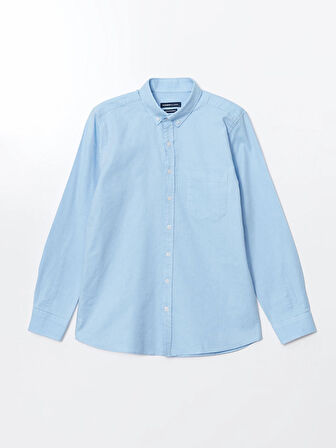 LCWAIKIKI Classic MAVİ Regular Fit Uzun Kollu Oxford Erkek Gömlek