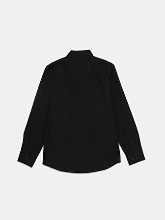 LCWAIKIKI Classic SİYAH Regular Fit Uzun Kollu Oxford Erkek Gömlek