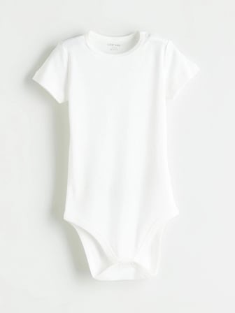 LCW baby Ekru Organik Kumaş Kız Bebek Çıtçıtlı Bodysuit 2'li