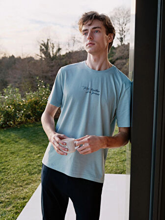 LC WAIKIKI Lacivert Standart Kalıp Erkek Pijama Takımı