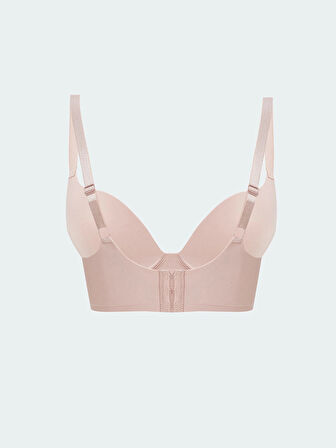 LCW DREAM Pembe Balensiz Dolgusuz Düz Tişört Sütyen