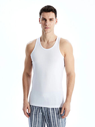 LC WAIKIKI Beyaz U Yaka Penye Erkek Atlet 2'li