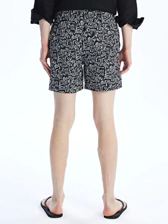 XSIDE Beyaz Kısa Boy Desenli Erkek Deniz Şortu