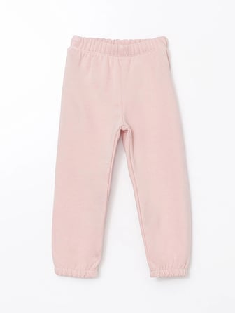LCW Kids Pembe Beli Lastikli Kız Çocuk Eşofman Altı
