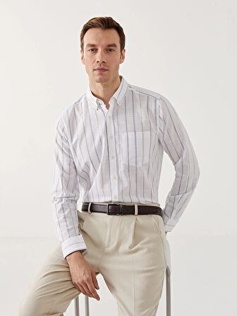 LCWAIKIKI Classic Beyaz Regular Fit Poplin Erkek Gömlek