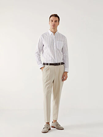 LCWAIKIKI Classic Beyaz Regular Fit Poplin Erkek Gömlek