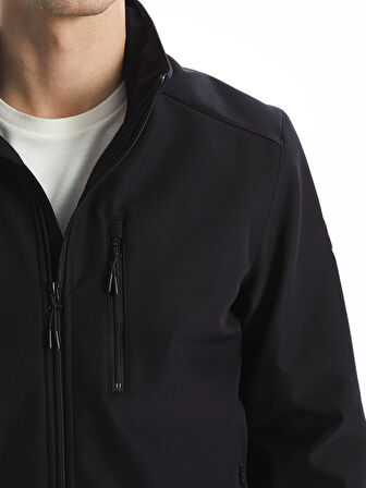 LCWAIKIKI Classic Siyah Standart Kalıp Dik Yaka Erkek Mont