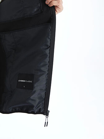 LCWAIKIKI Classic Siyah Standart Kalıp Dik Yaka Erkek Mont