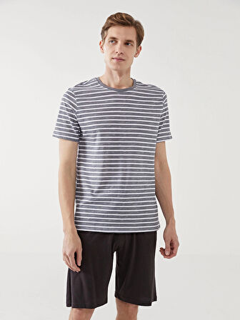 LC WAIKIKI Gri Standart Kalıp Erkek Şortlu Pijama Takımı