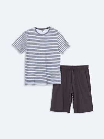 LC WAIKIKI Gri Standart Kalıp Erkek Şortlu Pijama Takımı