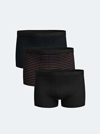 LC WAIKIKI Antrasit Standart Kalıp Pamuklu Esnek Erkek Boxer 3'lü