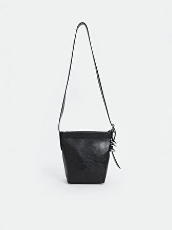 LCW ACCESSORIES SİYAH Deri Görünümlü Kadın Omuz Çantası