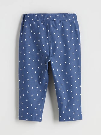 LCW Kids Indigo Beli Lastikli Baskılı Kız Çocuk Tayt