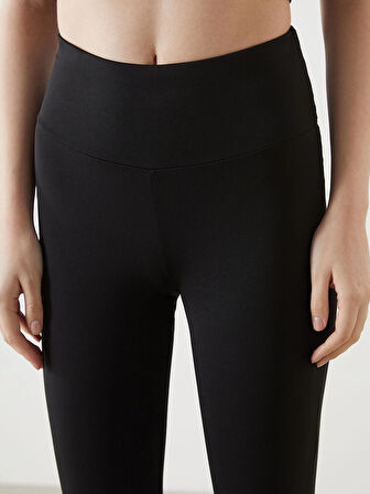 XSIDE ACTIVE Siyah Beli Lastikli İspanyol Paça Kadın Tayt