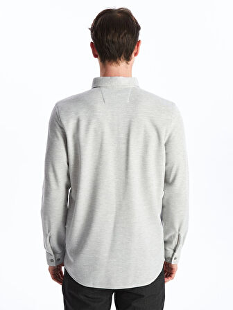 SOUTHBLUE Gri Slim Fit Uzun Kollu Erkek Gömlek
