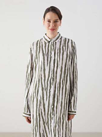 LCW Grace Haki Desenli Kadın Gömlek Tunik