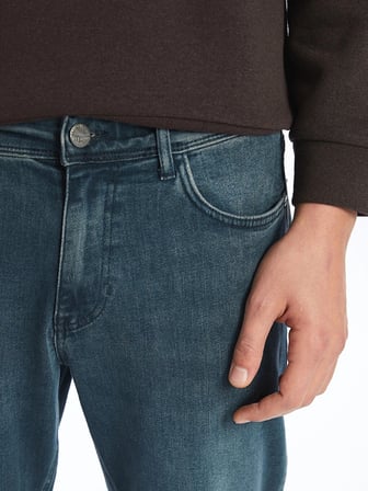 LCW Jeans Yeşil 779 Regular Fit Erkek Jean Pantolon
