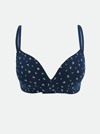 LCW DREAM LACİVERT Balensiz Dolgusuz Çiçekli Sütyen