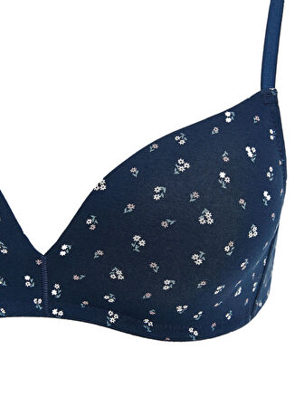 LCW DREAM LACİVERT Balensiz Dolgusuz Çiçekli Sütyen