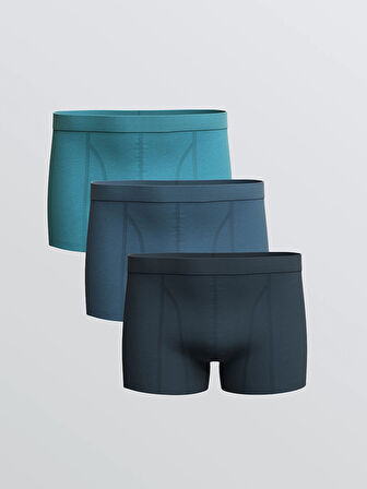 LC WAIKIKI Lacivert Standart Kalıp Pamuklu Esnek Erkek Boxer 3'lü