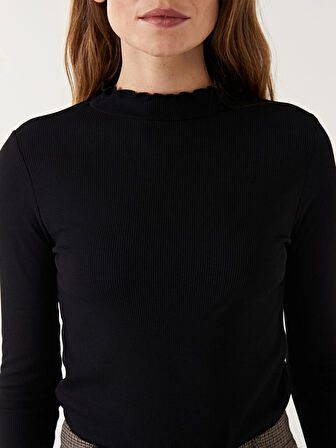 LCW Modest Siyah Dik Yaka Kadın Body