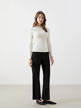 LCW Modest Ekru Dik Yaka Kadın Body