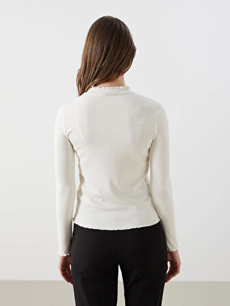 LCW Modest Ekru Dik Yaka Kadın Body