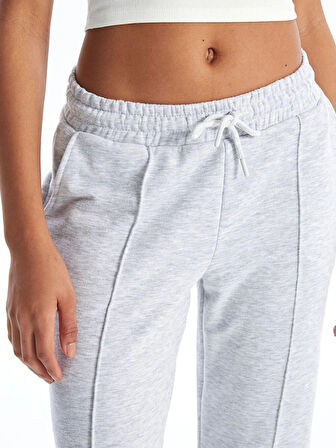 XSIDE Gri Kadın Beli Lastikli Düz Jogger Eşofman Altı