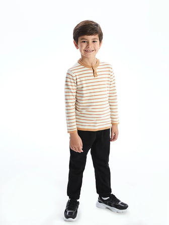 Lcw Kids Siyah Beli Lastikli Erkek Çocuk Jogger Pantolon