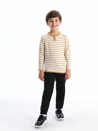 Lcw Kids Siyah Beli Lastikli Erkek Çocuk Jogger Pantolon