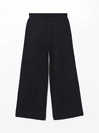 Beli Lastikli Geniş Paça Kadın Triko Pantolon_W4I159Z8-RQL_8684682072399_M