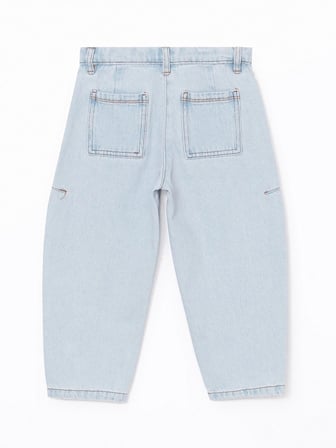 LCW Kids Mavi Beli Lastikli Kız Çocuk Jean Pantolon