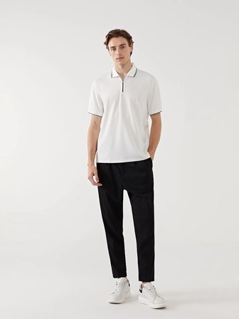 LCW Vision EKRU Polo Yaka Kısa Kollu Erkek Tişört