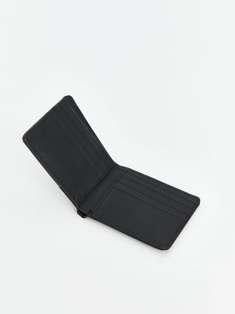 LCW ACCESSORIES Siyah Deri Görünümlü Erkek Cüzdan