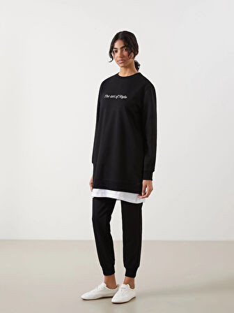 LCW Modest Siyah Beli Lastikli Kadın Jogger Eşofman Altı