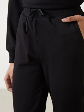 LCW Modest Siyah Beli Lastikli Kadın Jogger Eşofman Altı