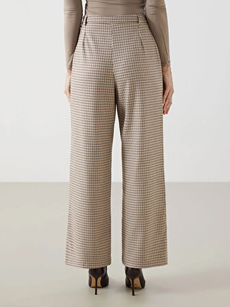 Loose Fit Ekose Kadın Pantolon_W4KI34Z8-LLL_8684682212245_40