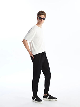 XSIDE SİYAH Standart Kalıp Gabardin Erkek Pantolon