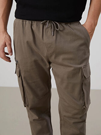 XSIDE Kahverengi Standart Kalıp Erkek Kargo Pantolon