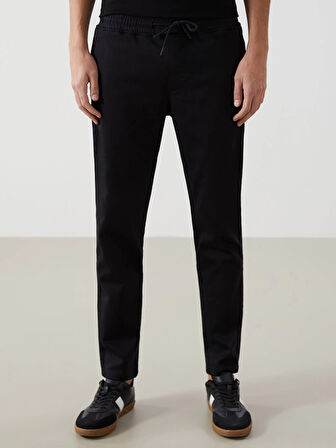 LCW Casual Siyah Slim Fit Armürlü Erkek Pantolon