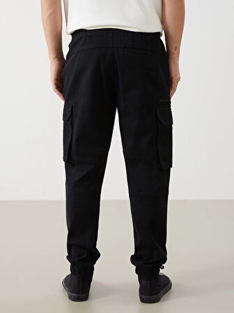 XSIDE Siyah Standart Kalıp Erkek Kargo Pantolon