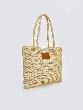 LCW ACCESSORIES Kahverengi Kız Çocuk Hasır Omuz Çantası