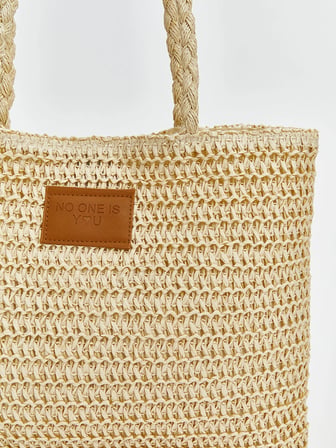 LCW ACCESSORIES Kahverengi Kız Çocuk Hasır Omuz Çantası
