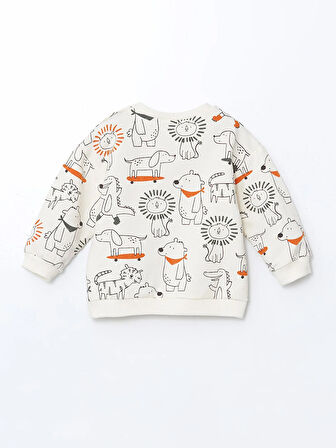 Bisiklet Yaka Baskılı Erkek Bebek Sweatshirt ve Eşofman Alt 2'li_W4LL42Z1-LRA_8684682376343_9-12 Ay