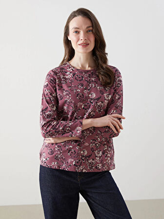 LCW Grace Mürdüm Bisiklet Yaka Çiçekli Kadın Bluz