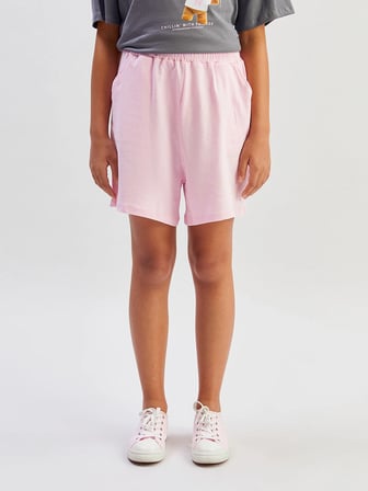 LCW Kids Pembe Beli Lastikli Kız Çocuk Şort