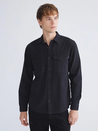 LCW Jeans Regular Fit Uzun Kollu Erkek Jean Gömlek