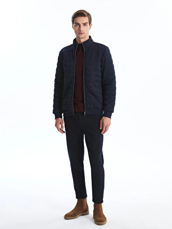 LCW Vision Lacivert Slim Fit Dik Yaka Erkek Mont